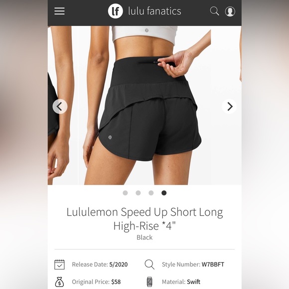 ❤️SOLD❤️Lululemon Speed Up Short Long High Rise Black Short - Picture 8 of 8